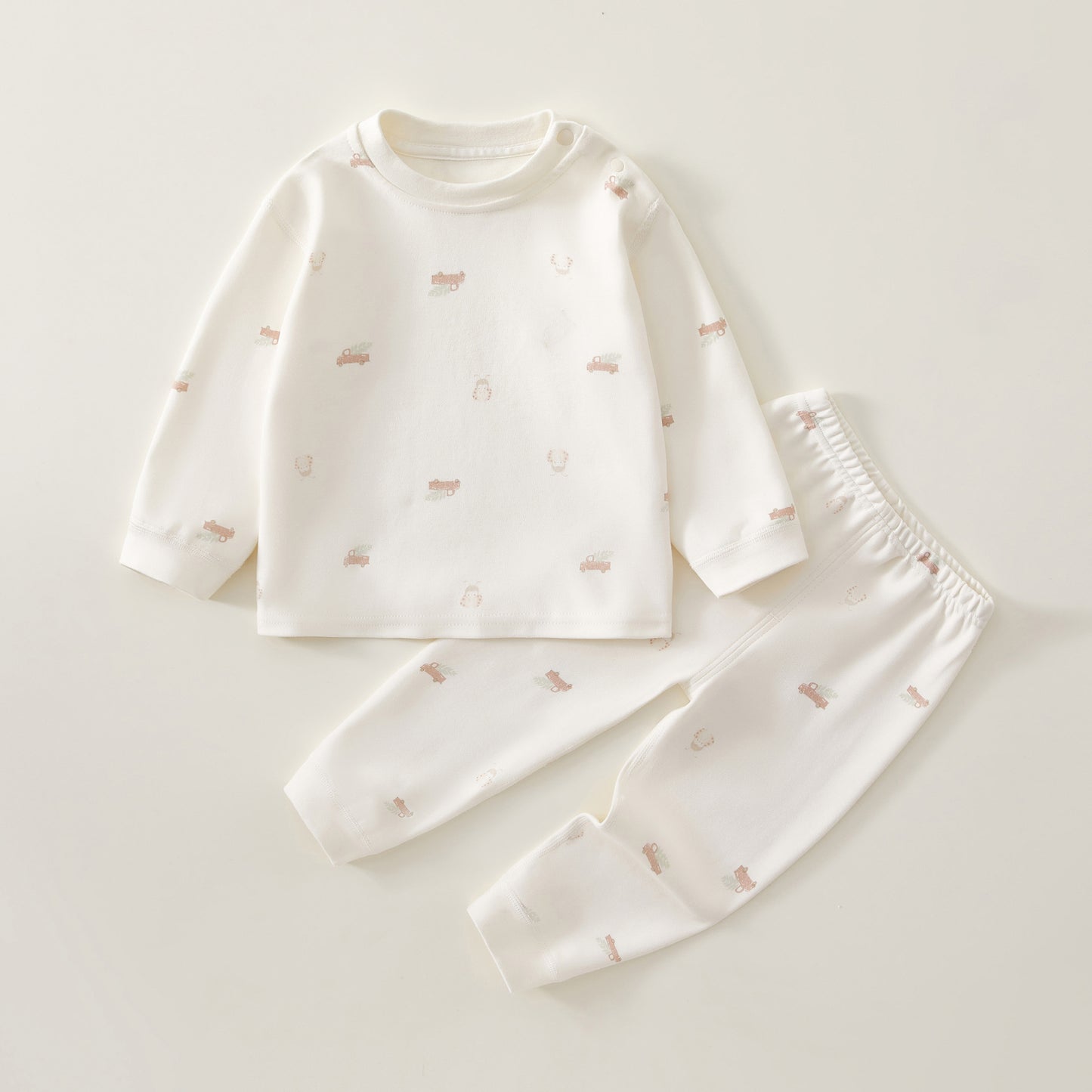 Baby thermal underwear set, made of pure cotton, for autumn and winter, suitable for boys and girls.