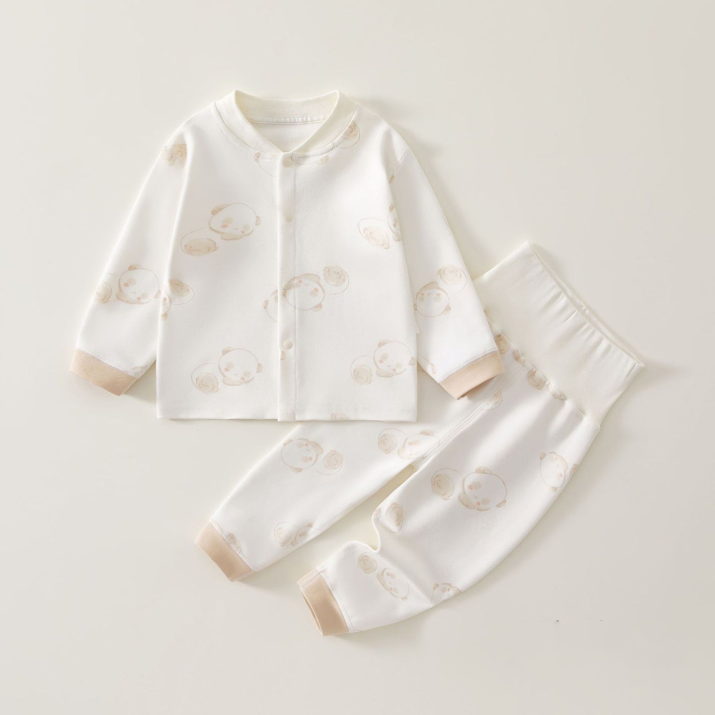 Baby thermal underwear set, made of pure cotton, for autumn and winter, suitable for boys and girls.