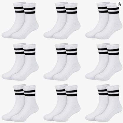 Spring and Autumn Mid-Calf Socks, Solid Color Boys' White Socks, Student Socks, Children's Sports Socks, Pure White Girls' Socks