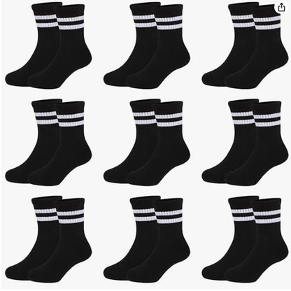 Spring and Autumn Mid-Calf Socks, Solid Color Boys' White Socks, Student Socks, Children's Sports Socks, Pure White Girls' Socks