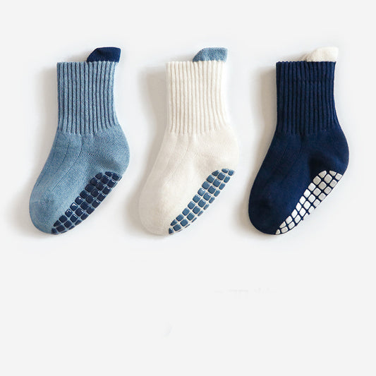 Baby floor socks, spring and autumn cotton socks, indoor cooling, children's non-slip cartoon socks, baby walking socks, won't constrict legs, autumn