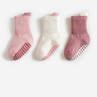 Baby floor socks, spring and autumn cotton socks, indoor cooling, children's non-slip cartoon socks, baby walking socks, won't constrict legs, autumn