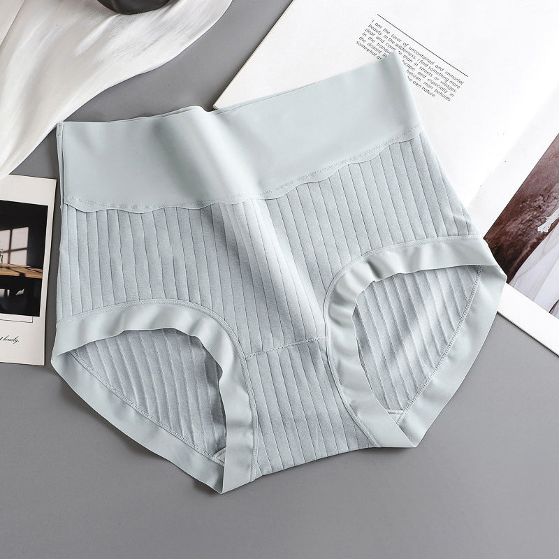 Women's long-staple cotton high-waisted pure cotton underwear, 7A antibacterial crotch, tummy control and hip lifting, Class A baby cotton briefs