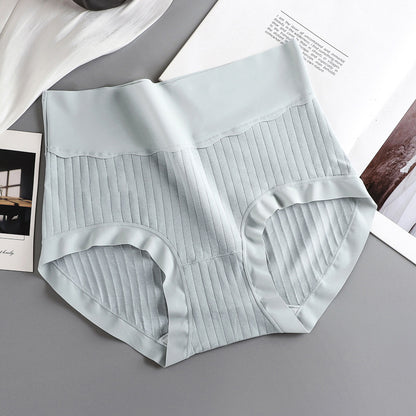 Women's long-staple cotton high-waisted pure cotton underwear, 7A antibacterial crotch, tummy control and hip lifting, Class A baby cotton briefs