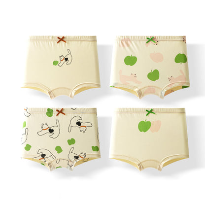 Girls' pure cotton underwear, Class A cotton, suitable for medium and large children, pure cotton boxer briefs, won't pinch bottoms, girls' children's underwear.