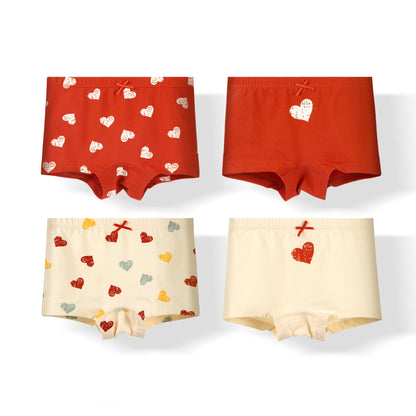 Girls' pure cotton underwear, Class A cotton, suitable for medium and large children, pure cotton boxer briefs, won't pinch bottoms, girls' children's underwear.