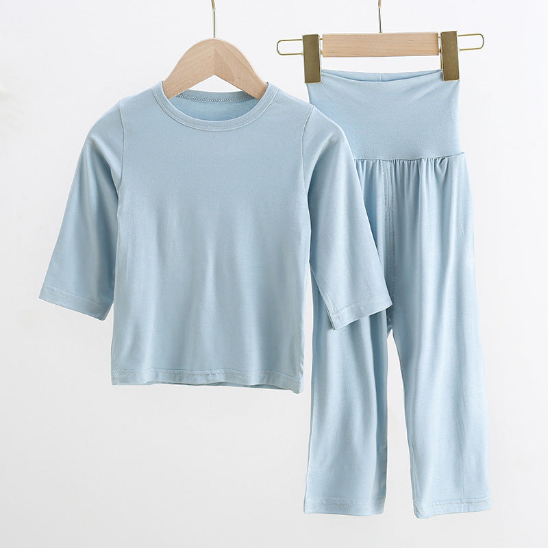 Childrens-onesie-spring-and-summer-modal-pajamas-thin-long-sleeved-baby-air-conditioned-clothing-boys-and-girls-anti-kick-sleeping-bag
