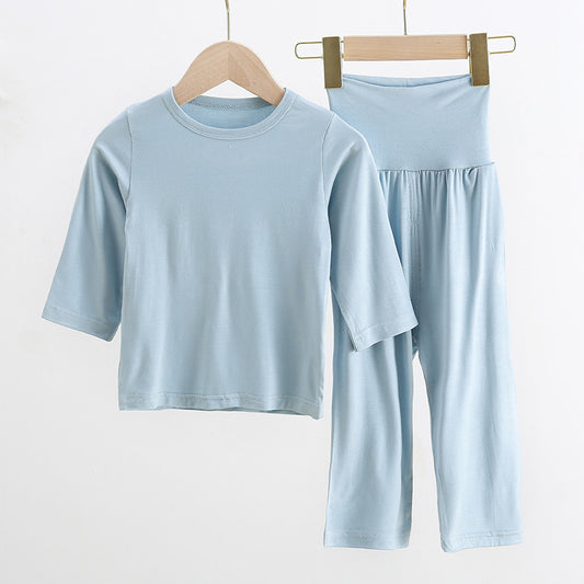 Childrens-onesie-spring-and-summer-modal-pajamas-thin-long-sleeved-baby-air-conditioned-clothing-boys-and-girls-anti-kick-sleeping-bag