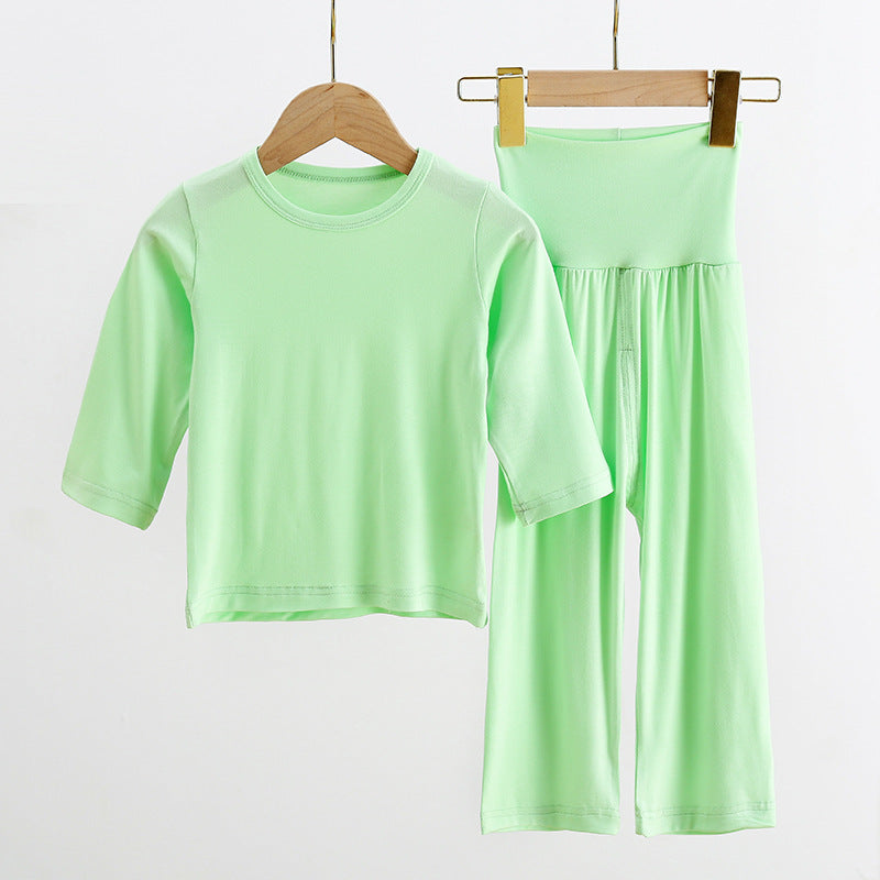 Childrens-onesie-spring-and-summer-modal-pajamas-thin-long-sleeved-baby-air-conditioned-clothing-boys-and-girls-anti-kick-sleeping-bag