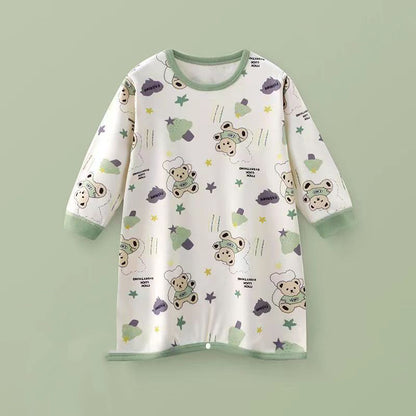Childrens-autumn-winter-cartoon-german-fleece-warm-long-sleeved-pajamas-robe-boys-and-girls-home-wear-rompers