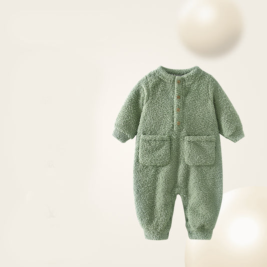 Childrens-autumn-winter-cartoon-german-fleece-warm-long-sleeved-pajamas-robe-boys-and-girls-home-wear-rompers