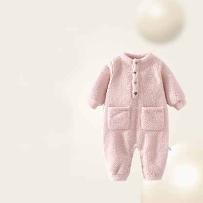 Childrens-autumn-winter-cartoon-german-fleece-warm-long-sleeved-pajamas-robe-boys-and-girls-home-wear-rompers