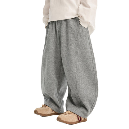 Fairy Tale Medium to Large Kids Boys Pants Spring Autumn 2026 New Children Knit Sweatpants Sports Pants