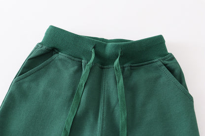 Kids solid color cotton sweatpants, suitable for daily children's wear