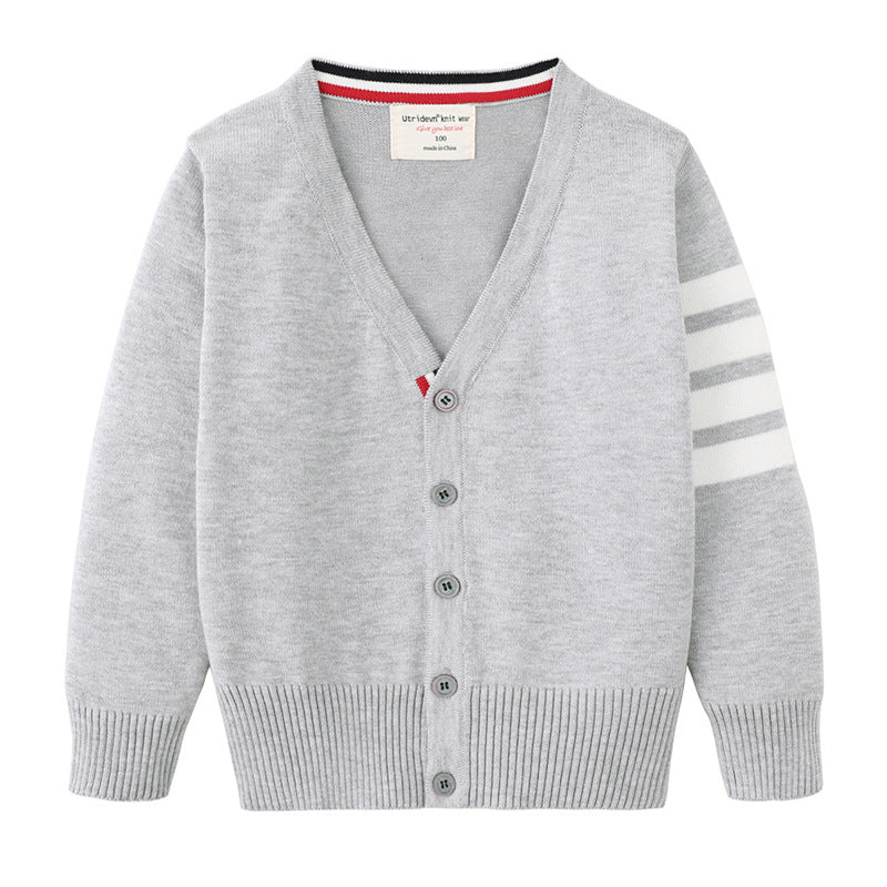 2026 Children's Clothing, Boys' V-Neck Cardigan Coat Shawl