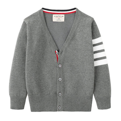 2026 Children's Clothing, Boys' V-Neck Cardigan Coat Shawl
