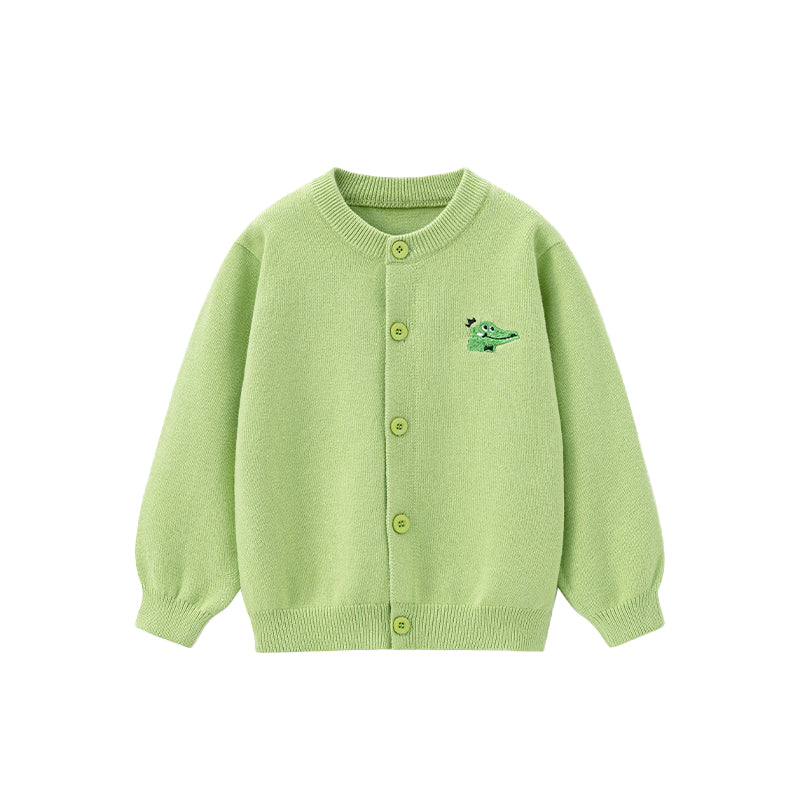 Boy baby cardigan jacket with knitted sweater underneath