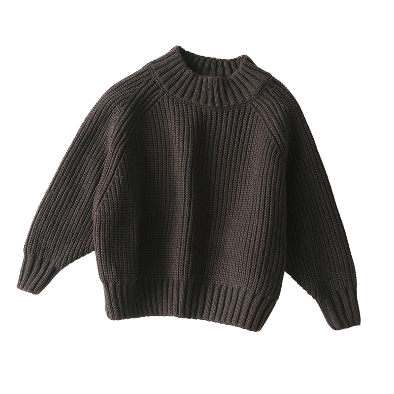 Forest-themed boys' half-high collar pure cotton hoodie sweater as a base layer