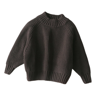 Forest-themed boys' half-high collar pure cotton hoodie sweater as a base layer