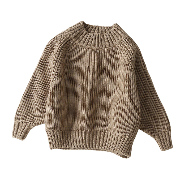 Forest-themed boys' half-high collar pure cotton hoodie sweater as a base layer