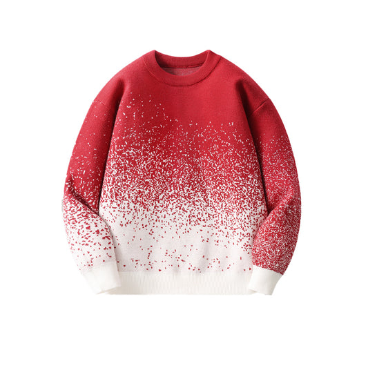 Children's Thermal Knit Sweater, Gradient Color Boys' Sweater