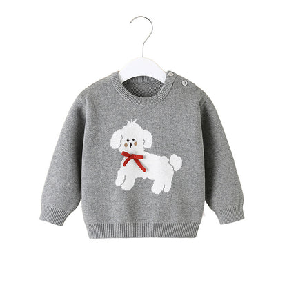 Cute knitted sweater for baby boys with stylish design and warm, cozy fabric
