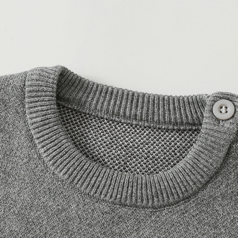Cute knitted sweater for baby boys with stylish design and warm, cozy fabric