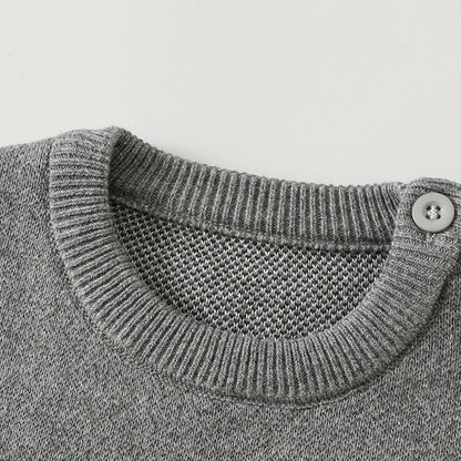 Cute knitted sweater for baby boys with stylish design and warm, cozy fabric