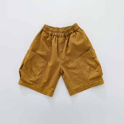 2026 new summer style boys fashionable five-point pants with big pockets, cargo shorts for middle and big boys
