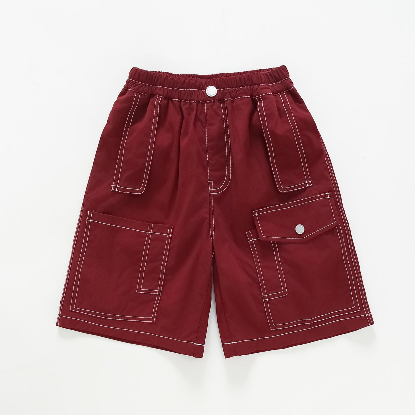 New summer children's handsome and versatile stitching cargo shorts, loose thin five-point pants for big boys