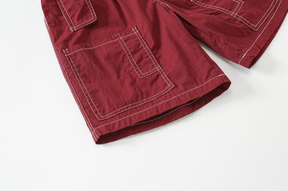 New summer children's handsome and versatile stitching cargo shorts, loose thin five-point pants for big boys