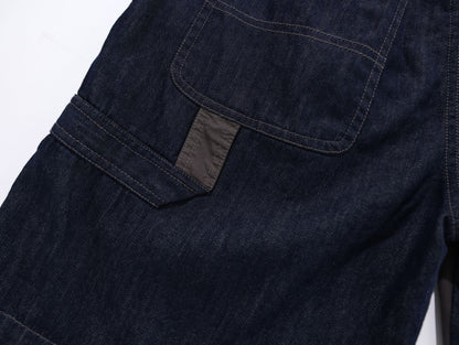 New summer fashion splash ink five-point pants for big boys, casual handsome color-block splicing cargo shorts