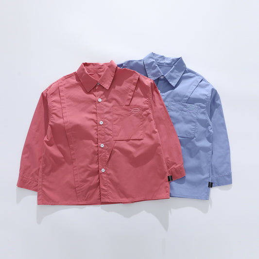 New spring and autumn children's shirts, casual tops for middle and big kids