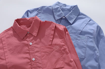 New spring and autumn children's shirts, casual tops for middle and big kids