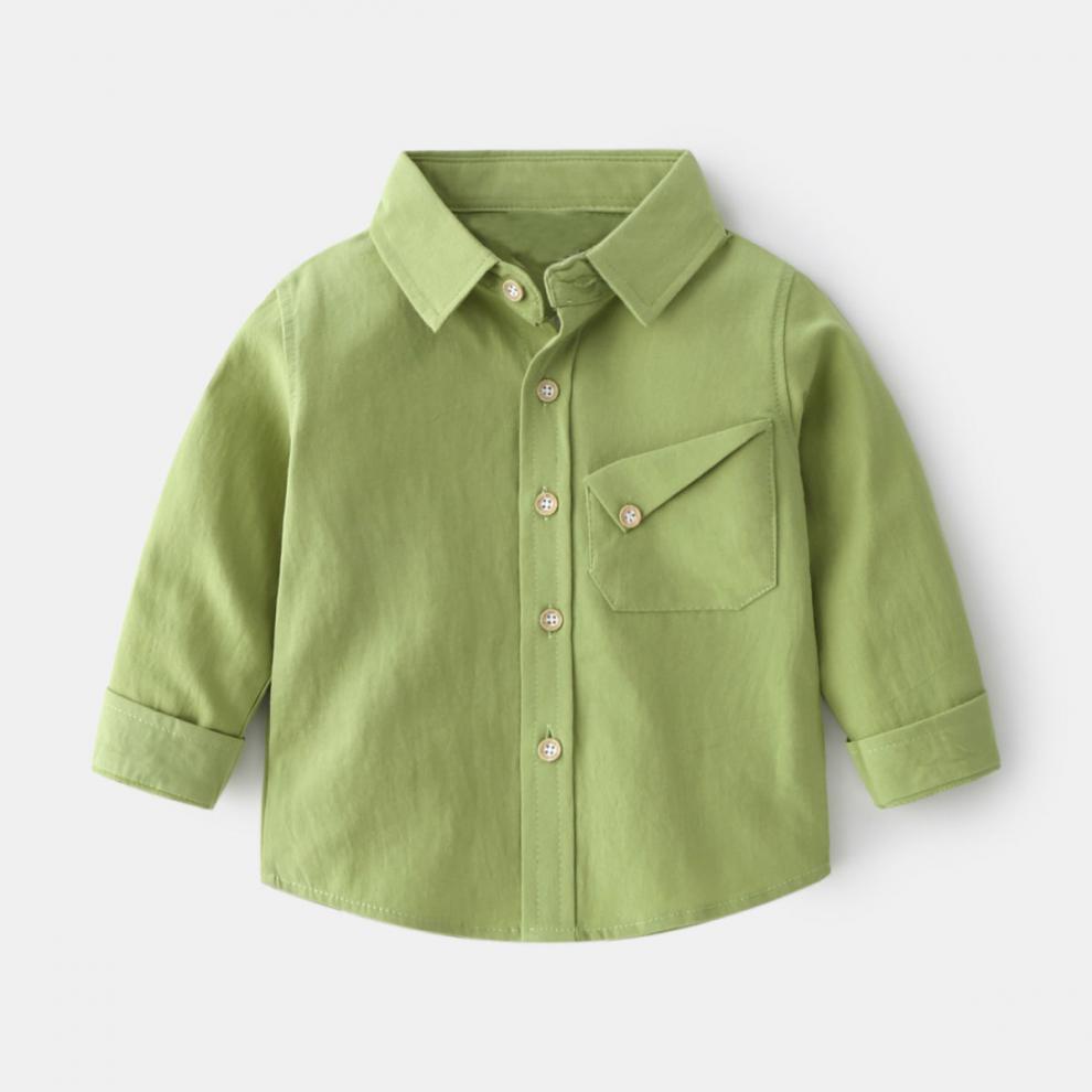 Boys' cotton shirt, children's white shirt for spring and autumn, kids' autumn wear, baby thin coat for boys