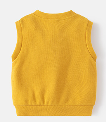 Spring children's vest for boys, cartoon knitted waistcoat, thin outer wear for kids