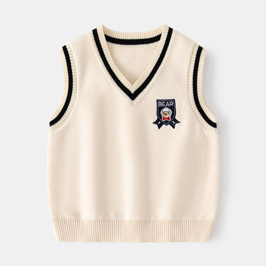 New autumn boys' vest, children's waistcoat for spring and autumn