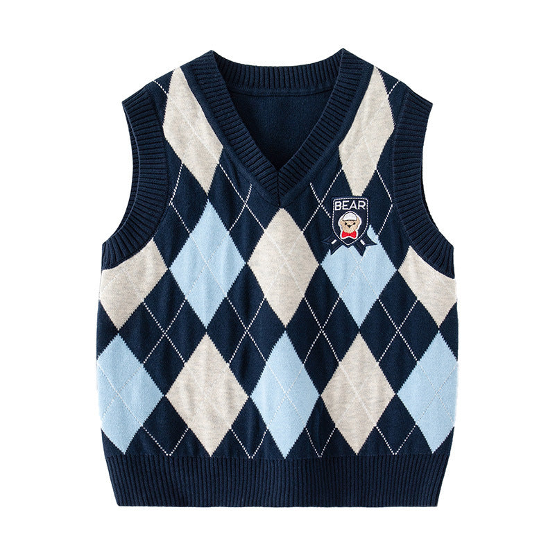 New autumn boys' vest, children's waistcoat for spring and autumn