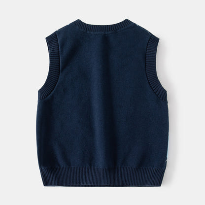 New autumn boys' vest, children's waistcoat for spring and autumn