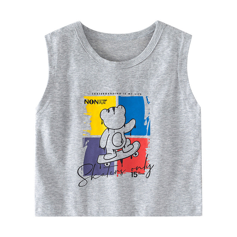 Summer new boys' tank top, breathable, comfortable and versatile